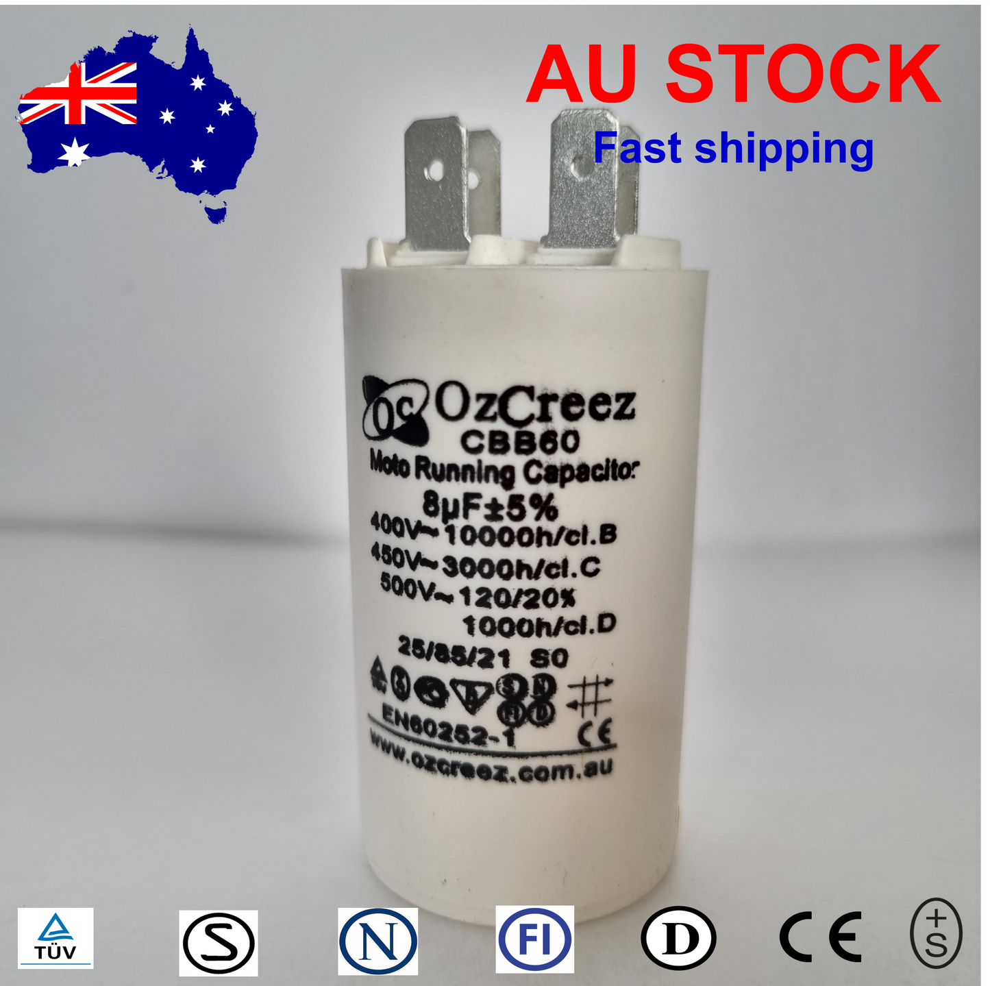 CBB60 450V 50/60Hz 4 Pin Motor Start Run Capacitor HVAC Washer Dryer Pump Compressor