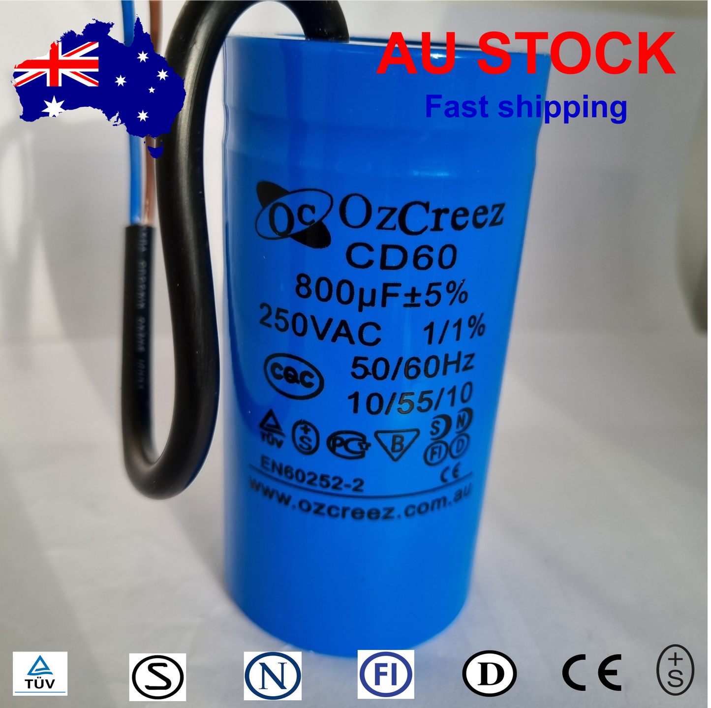 Original High Quality Motor Start Run Capacitor CD60 250V / 450V 50/60Hz Capacitor - AU