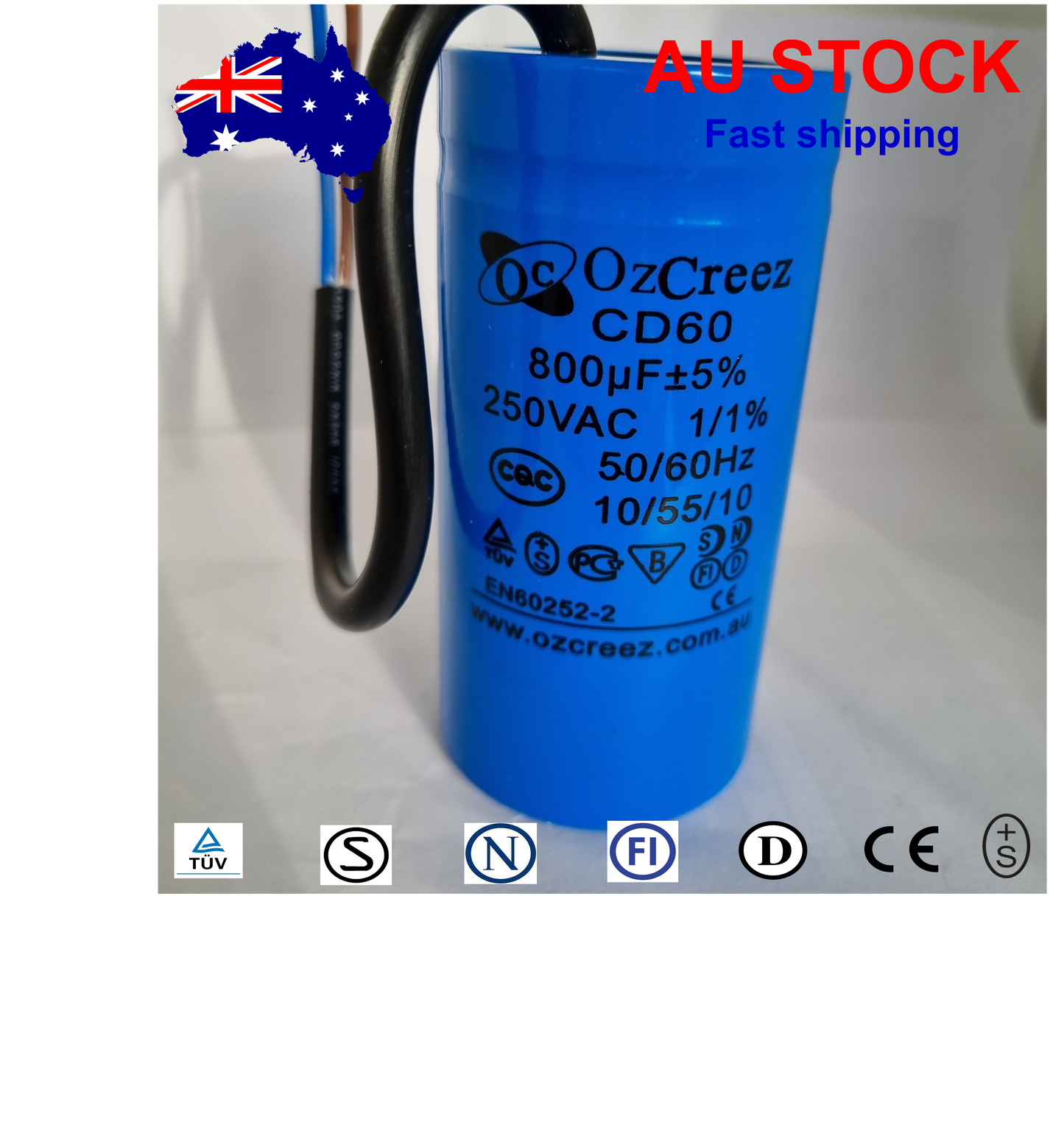 Original High Quality Motor Start Run Capacitor CD60 250V / 450V 50/60Hz Capacitor - AU