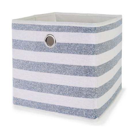Foldable Storage Cubes - Grey White Lines (27x27x27cm)