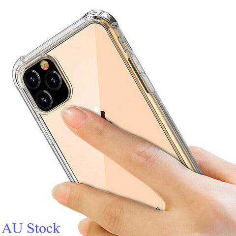 Clear Shockproof Silicone TPU Back Case Cover Air Cushion iPhone 11 Pro X XS -AU
