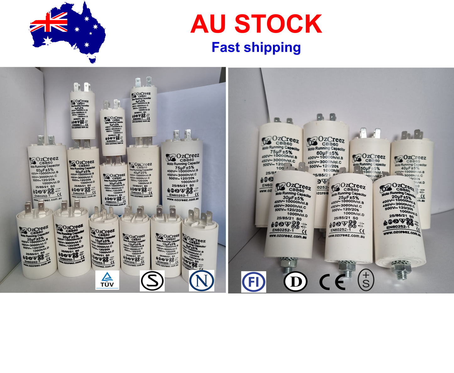 CBB60 450V 50/60Hz 4 Pin Motor Start Run Capacitor HVAC Washer Dryer Pump Compressor