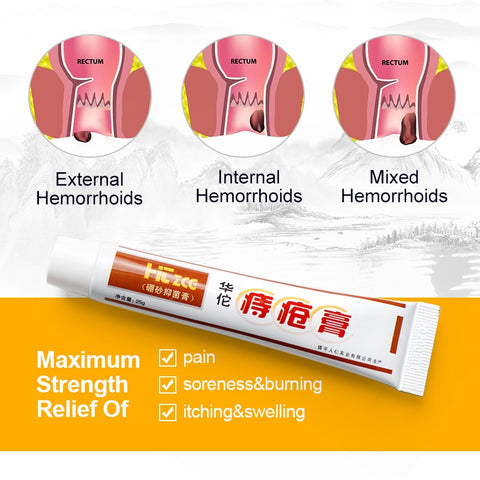 Original Hemorrhoids Pile Treatment Cream Mixed External & Internal Anal Fissure Pain Relief Chinese Cream