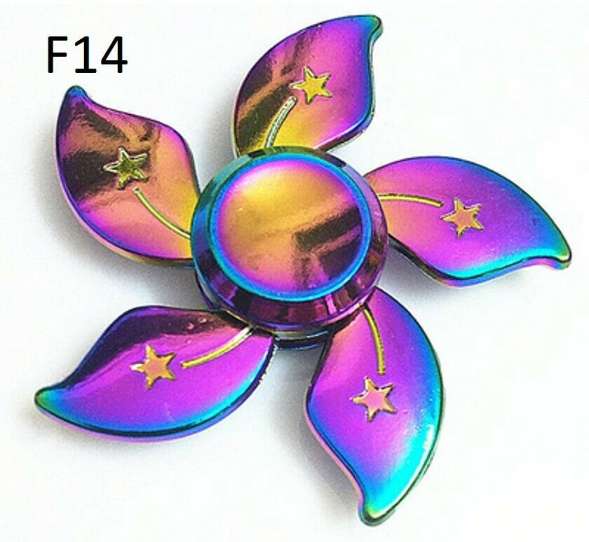 Gyro Hand Fidget Spinner Rainbow Colorful Anti-Anxiety Toy Zinc Alloy Hot Wheels