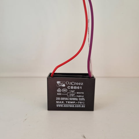 CBB61 1.5+3.5uF 3 Wires Fan Starting Capacitor For Ceiling Fan, Exhaust Fan, Dynamo-motor, Hood Fan Capacitor