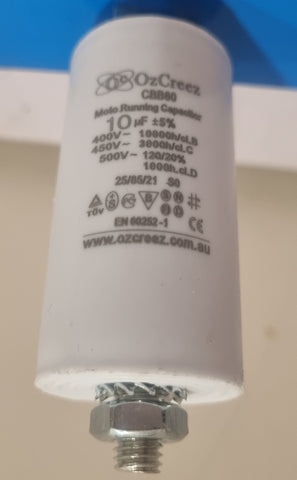 CBB60 10uF 450V 50/60Hz 4 Pin With Thread Motor Start Run Capacitor HVAC Washer Dryer Pump Compressor