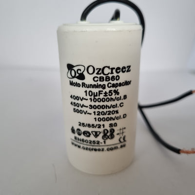 CBB60 10uF 450V 50/60Hz 2 Wire Capacitor Motor Start Run Capacitor HVAC Washer Dryer Pump Compressor