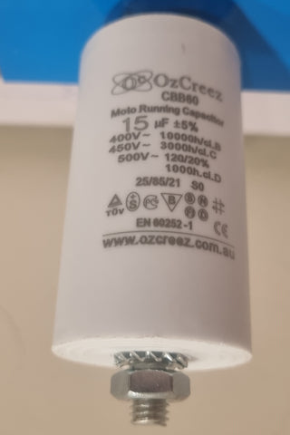 CBB60 15uF 450V 50/60Hz 4 Pin With Thread Motor Start Run Capacitor HVAC Washer Dryer Pump Compressor