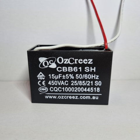 CBB61 15uF 450V Capacitor Appliances Ceiling Fan Starting Capacitor - AU