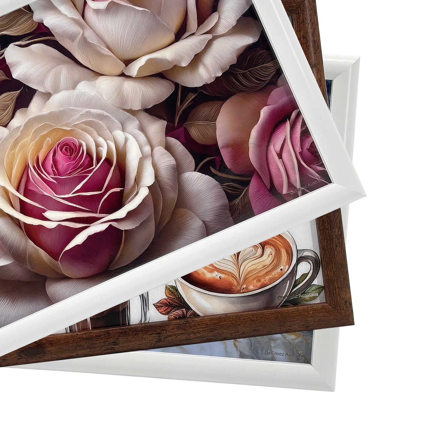 Bean Bag Lap Tray Table TV Dinner Stable Table Breakfast Serving Tray Laptray Design, Ideal Gift, Design # Rosa Rosata