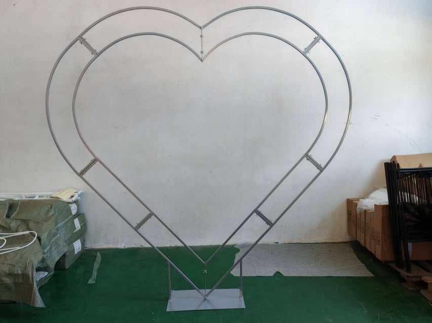Heart-Shaped Wedding Backdrop Stand – 2m x 2m