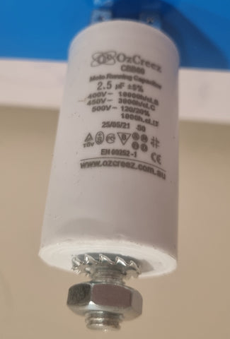 CBB60 2.5uF 450V 50/60Hz 4 Pin With Thread Motor Start Run Capacitor HVAC Washer Dryer Pump Compressor