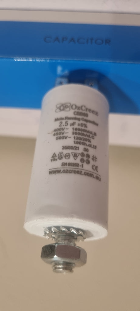 Threaded Threading Capacitor CBB60 2.5uF 450V 50/60Hz 4 Pin With Thread Motor Start Run Capacitor H ...