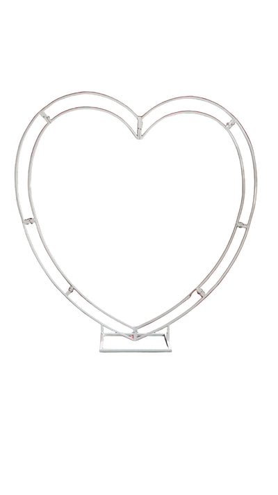 Double Rod Backdrop Arch stand Heart Shape