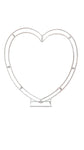 Double Rod Backdrop Arch stand Heart Shape