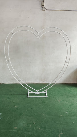 Double Rod Backdrop Arch stand Heart Shape