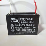 CBB61 0.6uF, 0.75uF, 1uF, 1.2uf, 1.5uF, 1.8uF, 2uF, 2.5uF, 3uF, 3.5uF, 4uF, 4.5uf, 6uF, 8uF, 10uF, 12uF, 15uF, 20uF 450V Capacitor Appliances Ceiling Fan Starting Capacitor - AU