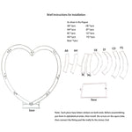 Double Rod Backdrop Arch stand Heart Shape