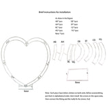 Double Rod Backdrop Arch stand Heart Shape