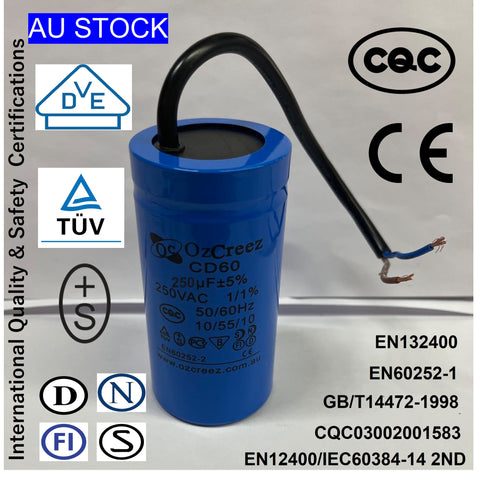 Original High Quality Motor Start Run Capacitor CD60 250uF 250V / 450V 50/60Hz Capacitor - AU