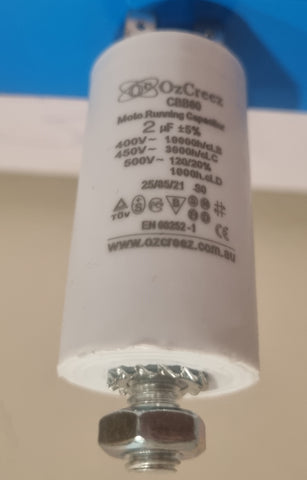 CBB60 2uF 450V 50/60Hz 4 Pin With Thread Motor Start Run Capacitor HVAC Washer Dryer Pump Compressor