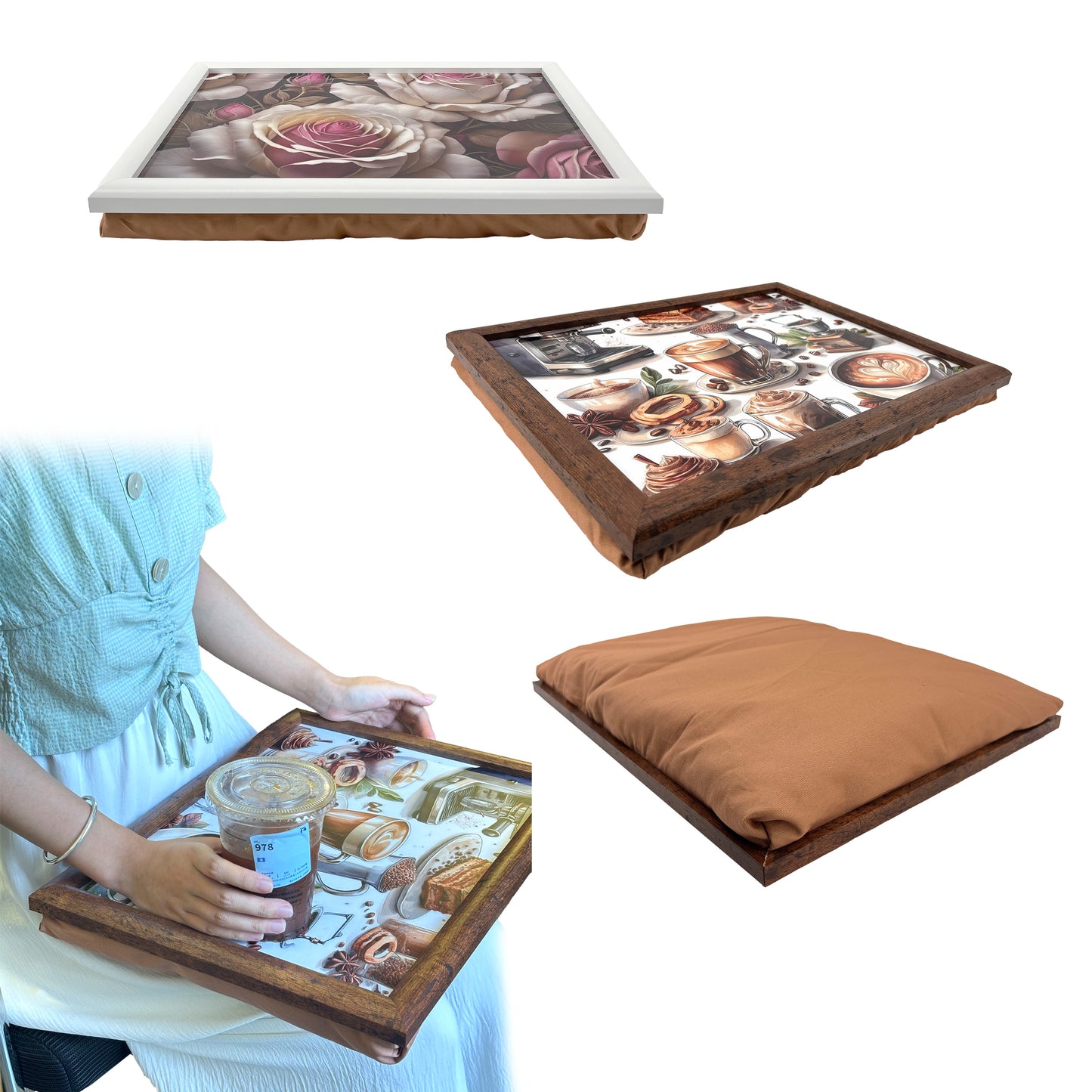 New Bean Bag Lap Tray Table TV Dinner Stable Table Breakfast Serving Tray Laptray