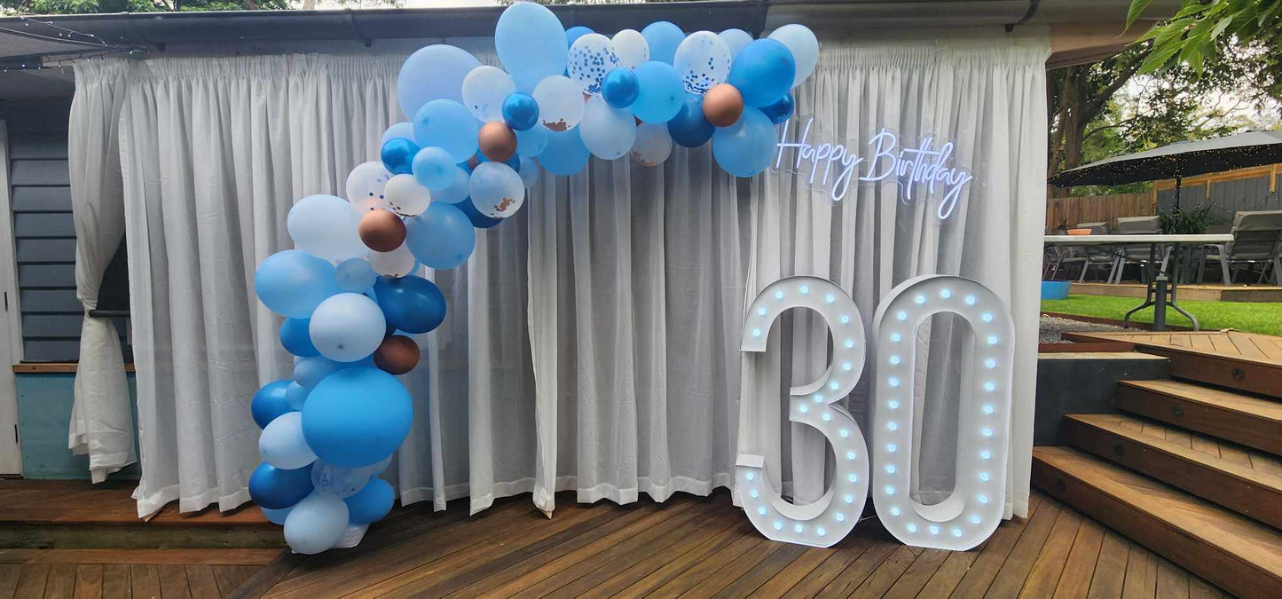 Giant LED Birthday Numbers – 0, 1, 2, 3, 4, 8 – Melbourne (Local Pickup Only)