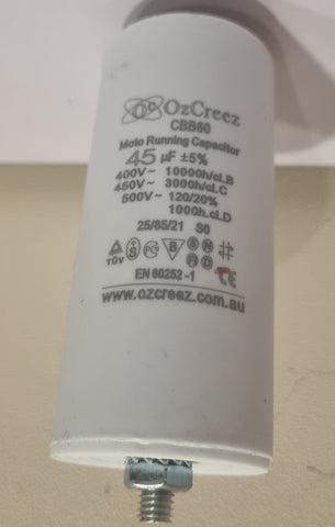 CBB60 45uF 450V 50/60Hz 4 Pin With Thread Motor Start Run Capacitor HVAC Washer Dryer Pump Compressor