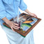 Bean Bag Lap Tray Table TV Dinner Stable Table Breakfast Serving Tray Laptray Design, Ideal Gift, Design #Charm & Cluck
