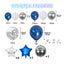 Balloon Garland Kit- Dark blue white silver balloons (Copy)