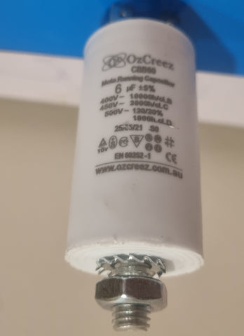 CBB60 6uF 450V 50/60Hz 4 Pin With Thread Motor Start Run Capacitor HVAC Washer Dryer Pump Compressor
