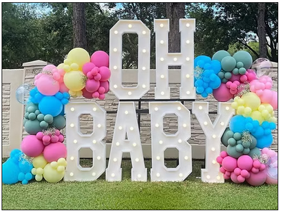 Large Metal LED Letters – “OH BABY” – Local Pickup Only
