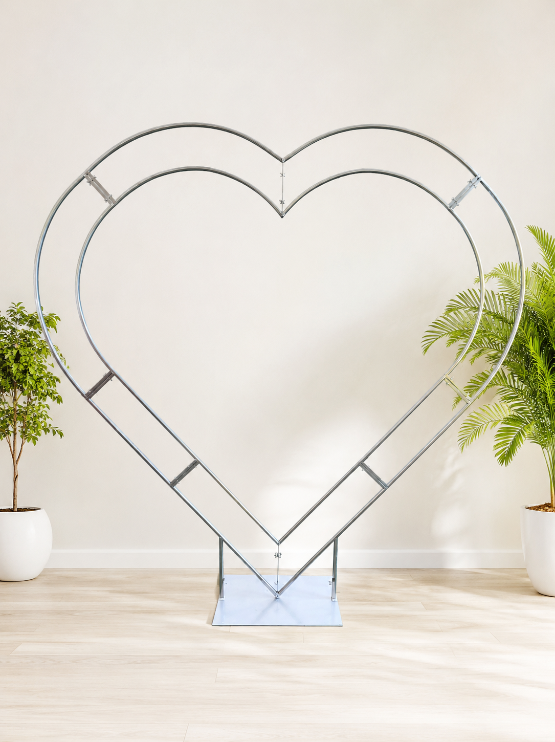 Heart-Shaped Wedding Backdrop Stand – 2m x 2m