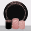 Backdrop and Plinths Cover- Pink Black Glitter