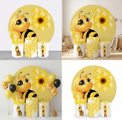 Backdrop and Plinths Cover- Honey Bee