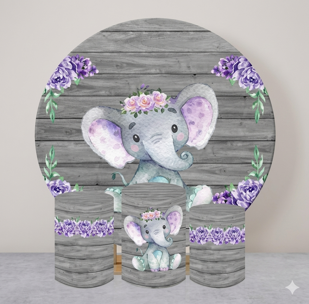 Backdrop and Plinths Cover- Elephant