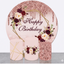Backdrop and Plinths Cover- Birthday Pink Flower Theme