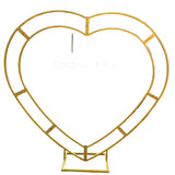 Double Rod Backdrop Arch stand Heart Shape