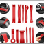 12pcs car panel and window removal tool kit  durable, portable, and scratch-free (Red)