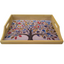 100% Bamboo Lap Tray with Cushion: Dinner / Breakfast Tray, Stable Table, Serving Tray Laptray, Gift, Design # Tree of Life