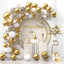 Balloon Garland Kit- white and gold balloons