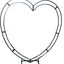 Double Rod Backdrop Arch stand Heart Shape