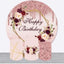 Backdrop and Plinths Cover- Birthday Pink Flower Theme