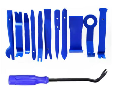 12pcs car panel and window removal tool kit  durable, portable, and scratch-free (Blue)