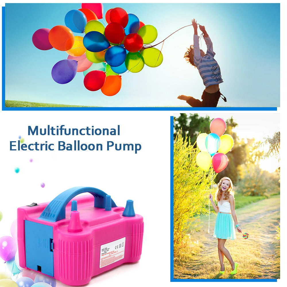 Electric Balloon Air Pump Inflator Dual-Nozzle Machine