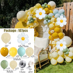 Daisy Balloon Garland Kit Lemon Yellow Latex Balloon