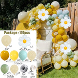 Daisy Balloon Garland Kit Lemon Yellow Latex Balloon