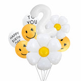 Daisy Balloon Garland Kit Lemon Yellow Latex Balloon
