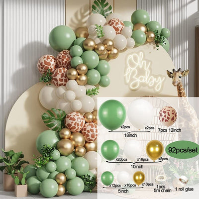 Balloon Arch Garland Kit Decoration Anniversaire Jungle Safari Birthday Party Baby Shower Decoration Boy Girl Baloon Accessories