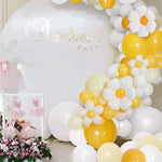 Daisy Balloon Garland Kit Lemon Yellow Latex Balloon